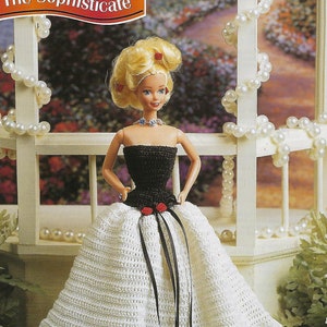 The Sophisticate Crochet Doll Pattern/Fashion Doll Gown/Annie&#39;s Crochet Doll