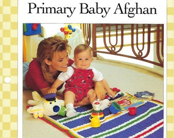 Primary Baby Afghan Crochet Pattern/Vanna's Afghan & Crochet Favorites