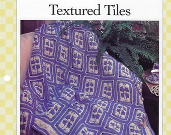 Textured Tiles Crochet Afghan Pattern Vanna's Afghan & Crochet Favorites