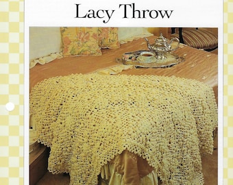 Lacy Throw Crochet Pattern Vanna's Afghan & Crochet Favorites