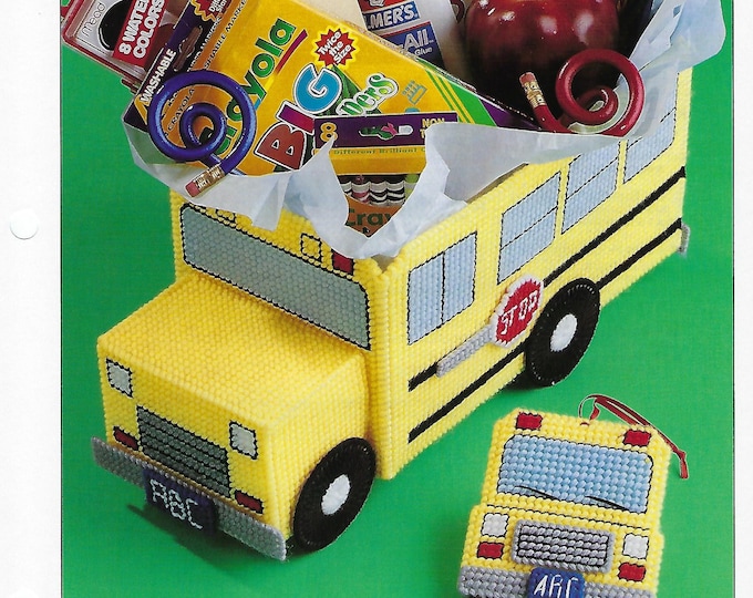 School Bus Plastic Canvas Pattern Annie's International - Etsy