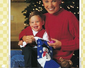 Snowman Stocking Crochet Pattern Vanna's Afghan & Crochet Favorites