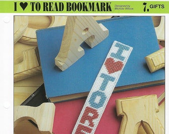 I Love To Read Bookmark Plastic Canvas Pattern/Annie's International Pattern Club