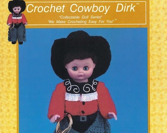 Crochet Cowboy Dirk Doll Pattern/TD Creations #780