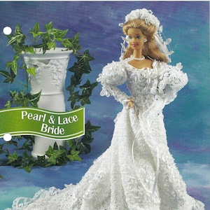 Pearl & Lace Bride Crochet Fashion Doll Pattern/Annie&#39;s Crochet Fashion Doll