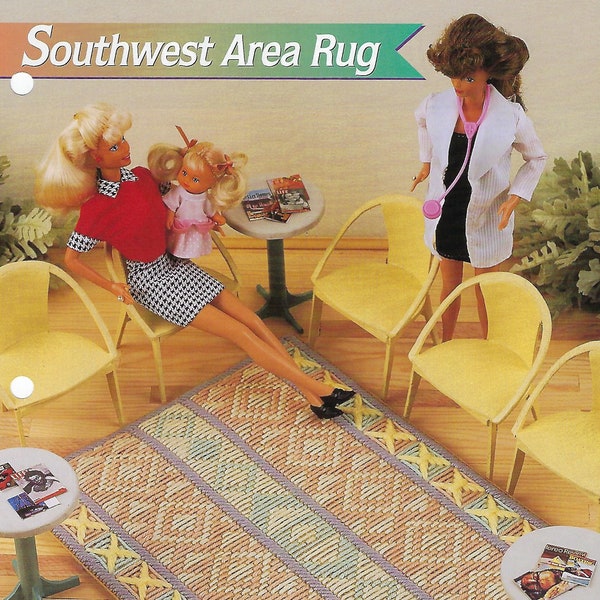 Southwest Area Rug Plastic Canvas Pattern/Annie's Fashion Doll