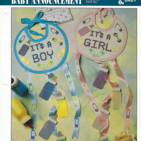 Baby Announcement Plastic Canvas Pattern/Annie's International Plastic Canvas Pattern Club