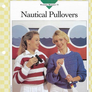 Nautical Pullovers Crochet Pattern/Vanna&#39;s Afghan & Crochet Favorites