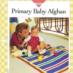 Primary Baby Afghan Crochet Pattern/Vanna&#39;s Afghan & Crochet Favorites
