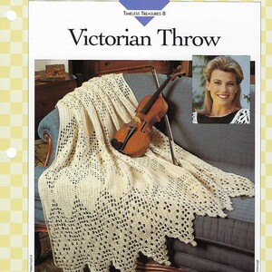 Victorian Throw Crochet Afghan Pattern/Vanna&#39;s Afghan & Crochet Favorites