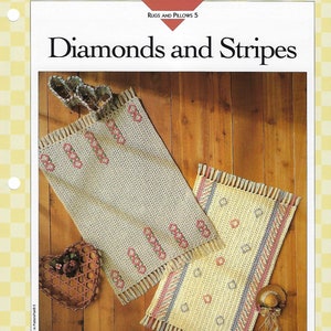 Diamonds And Stripes Crochet Rug Pattern/Vanna&#39;s Afghan & Crochet Favorites