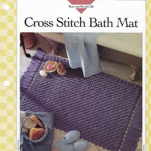 Cross Stitch Bath Mat Crochet Pattern/Vanna&#39;s Afghan & Crochet Favorites
