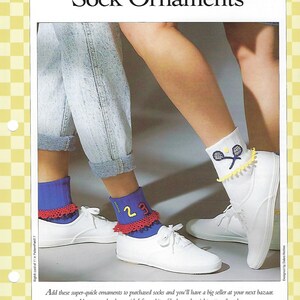 Sock Ornaments Crochet Pattern/Vanna&#39;s Afghan & Crochet Favorites