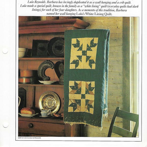 Goose Tracks Quilt Sewing Pattern/Best Loved Quilts/Baby Crib Quilt/Wall Hanging
