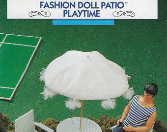 Fashion Doll Patio Playtime Plastic Canvas Pattern Book/Annie's Attic #87D29