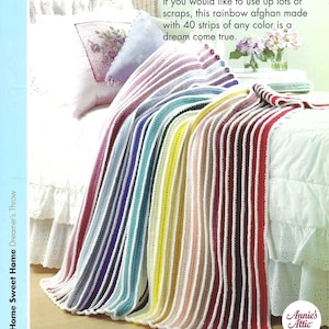 Dreamer&#39;s Throw Crochet Afghan Blanket Pattern/Annie&#39;s Scrap Crochet