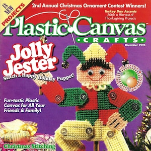 Plastic Canvas Craft Magazine Pattern Book December 1995