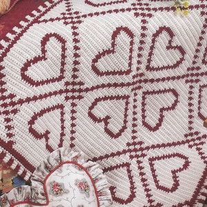 Hearts A' Plenty Afghan Crochet Pattern - Annie's Crochet Quilt & Afghan - Home Decor