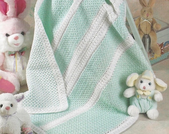 Reversible Baby Afghan Crochet Pattern/Annie's Crochet Quilt & Afghan Pattern Club