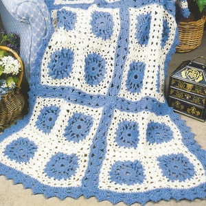 Delft Tile Crochet Afghan Pattern/Annie&#39;s Crochet Quilt & Afghan Pattern
