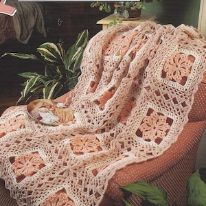 Lace Medallions Crochet Afghan Pattern/Annie's Crochet Quilt & Afghan Pattern Club