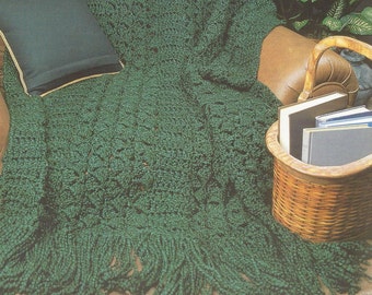 Homespun Afghan Crochet Pattern Annie's Crochet Quilt  Afghan Club