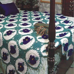 Pansy Circles Afghan Crochet Pattern/Annie&#39;s Crochet Quilt & Afghan Pattern Club
