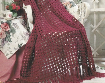 Trellis Crochet Afghan Pattern/The Needlecraft Shop