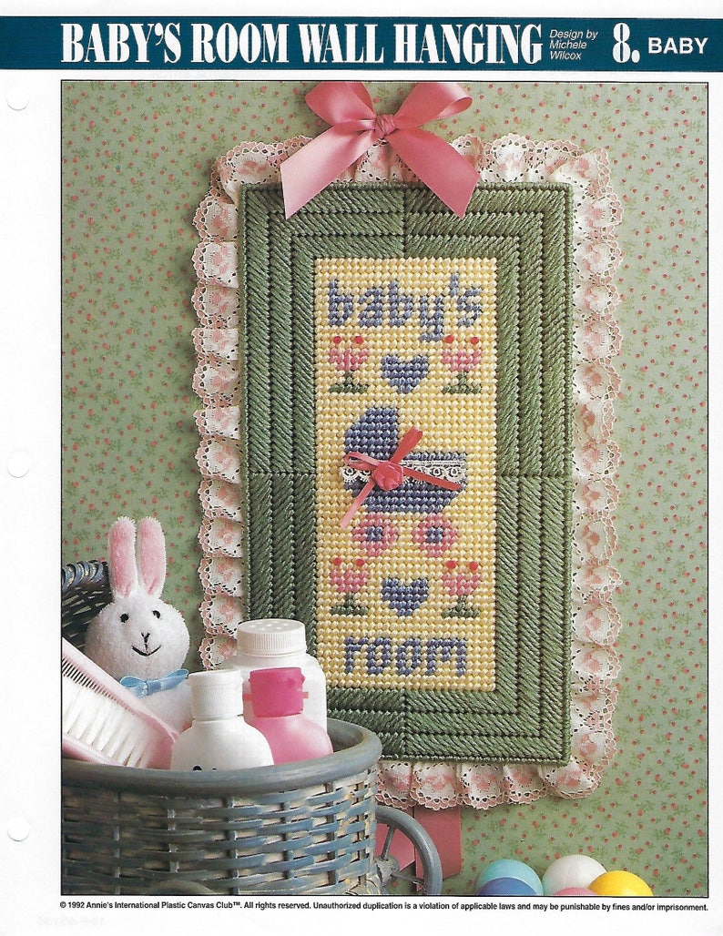 Baby's Room Wall Hanging Plastic Canvas Pattern Nursery Etsy