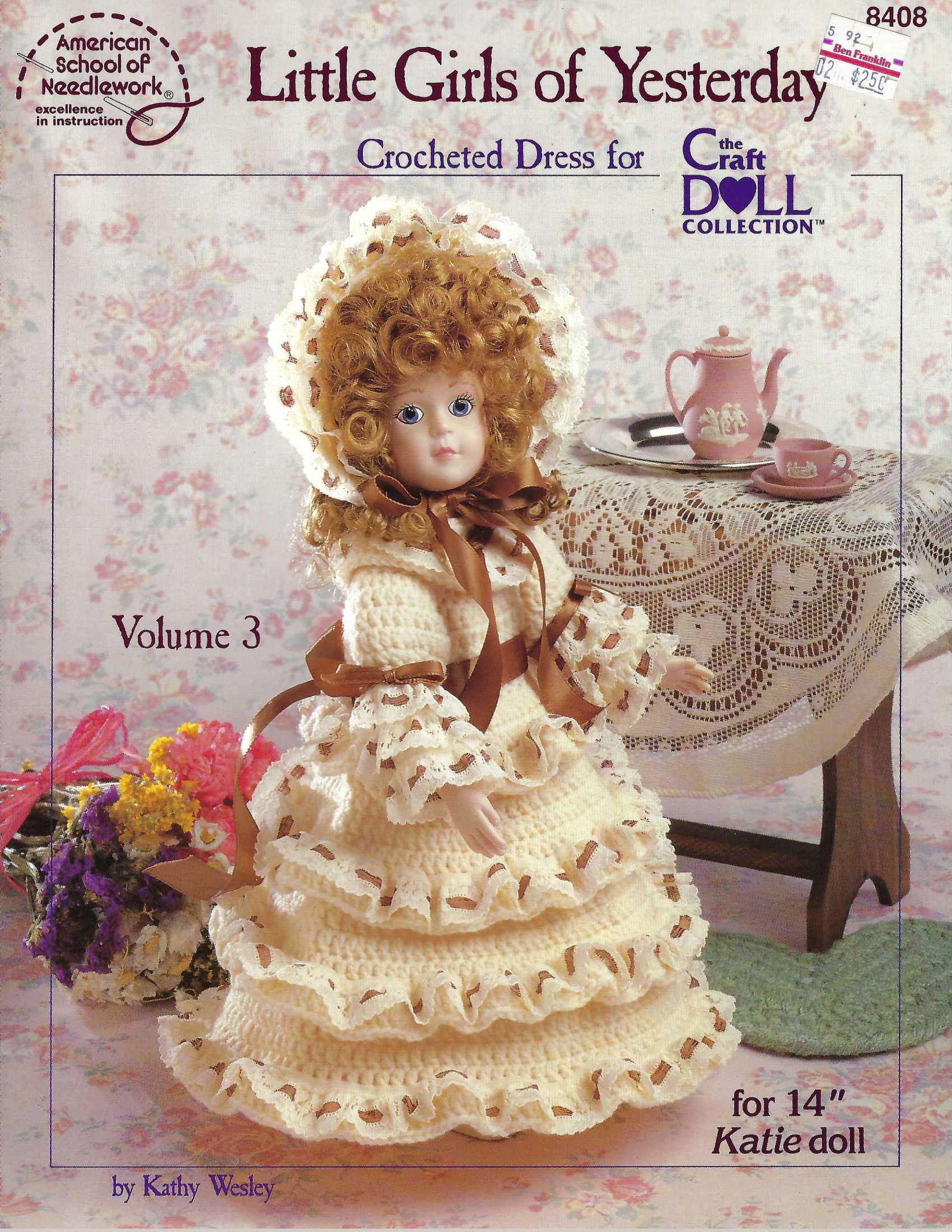 30 American Girl Crochet Patterns for Dresses, Accessories, and Giftable Doll Looks 29 Little Girls of Yesterday Doll Pattern Book