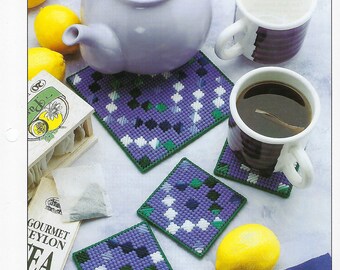 Tea Mat & Coasters Plastic Canvas Pattern/Annie's International Pattern Club