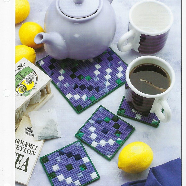 Tea Mat & Coasters Plastic Canvas Pattern/Annie's International Pattern Club