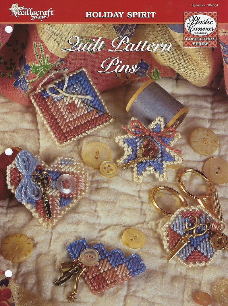 Quilt Pattern Pins Plastic Canvas Pattern the Needlecraft Etsy