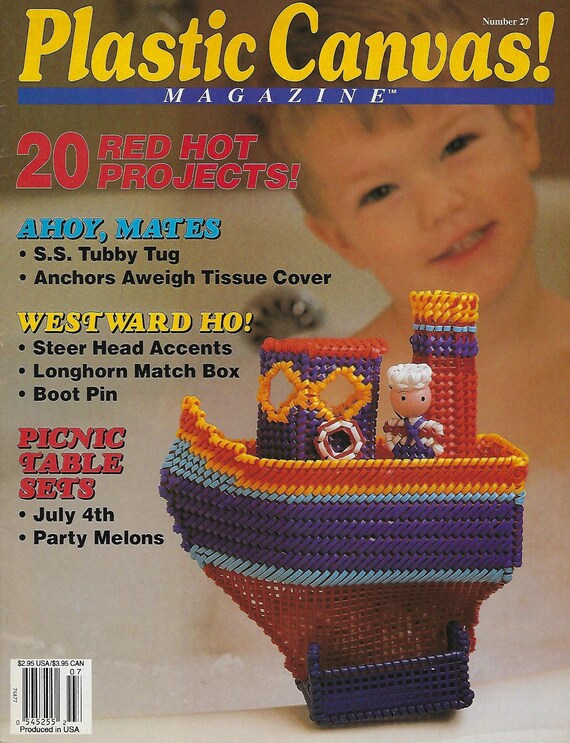 Plastic Canvas Magazine Pattern Book July/August 1993 | Etsy
