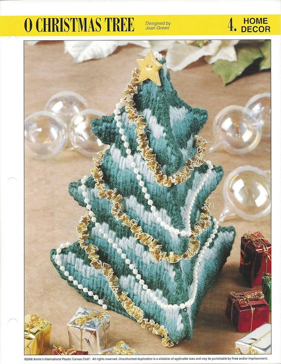 O Christmas Tree Plastic Canvas Pattern Christmas Decoration Etsy