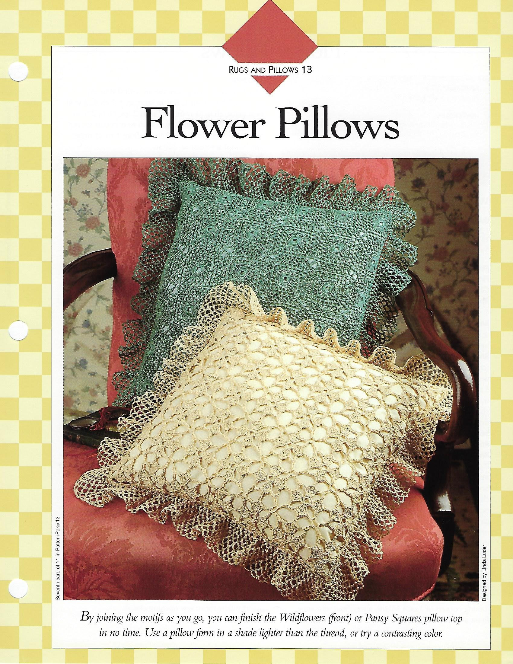 30 Flower Pillow Crochet Patterns for Cozy, Giftable Home Décor 18 Flower Pillows Crochet Pattern / Vanna’s Afghan Crochet Favorites