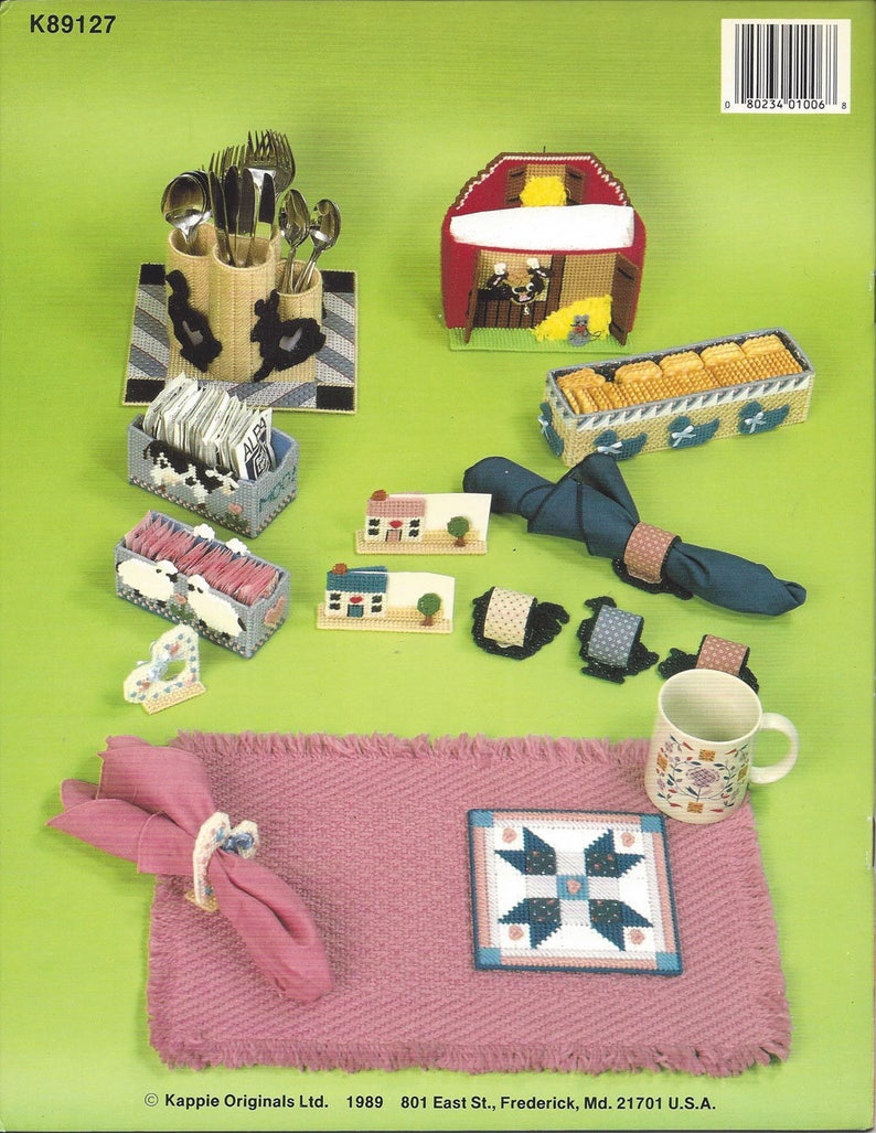 Kitchen Decor Plastic Canvas Pattern Book Utensil Holder Etsy