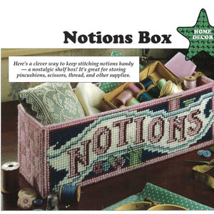 Notions Box Plastic Canvas Pattern/Leisure Arts All Stars
