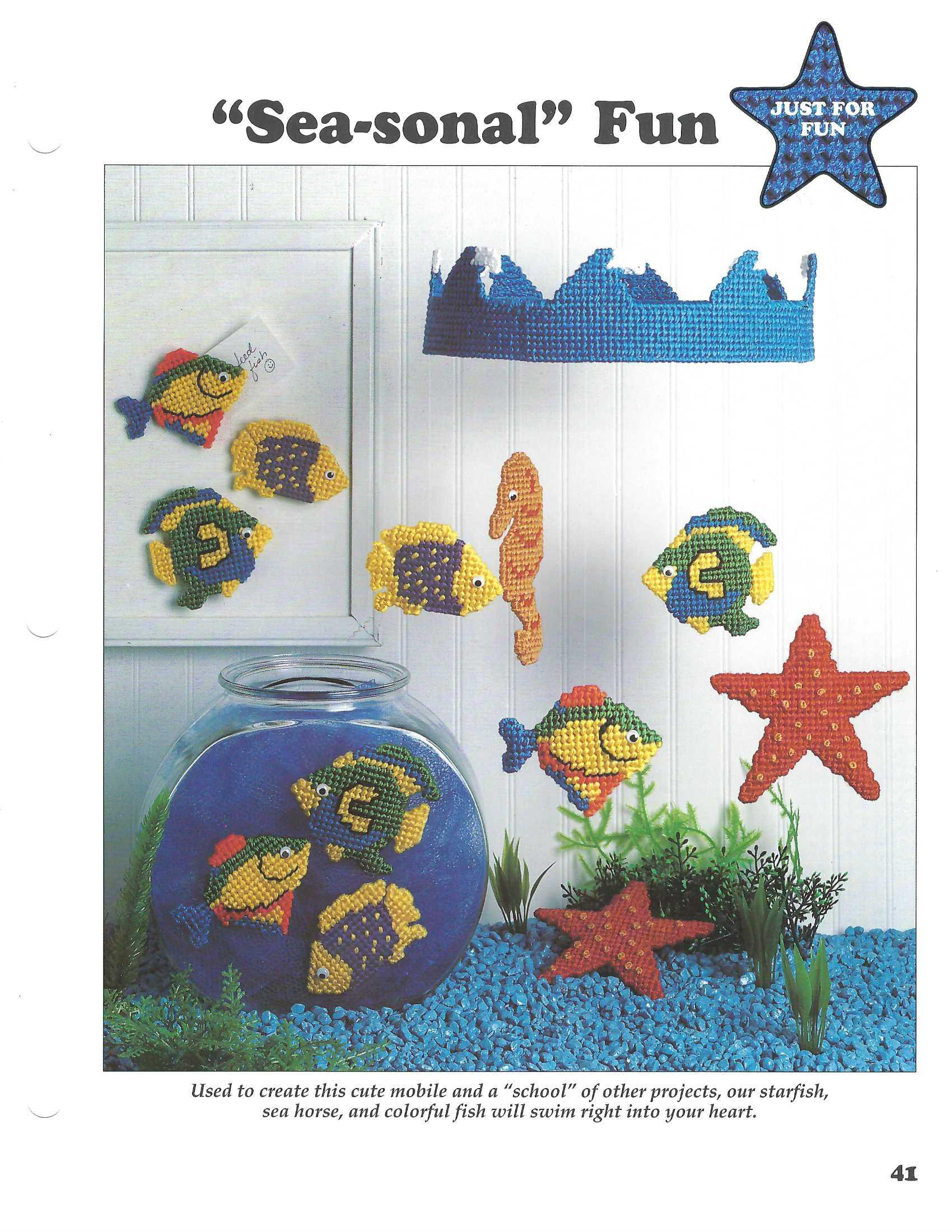 Sea-sonal Fun & Fore Golfers Plastic Canvas Pattern Leisure Arts