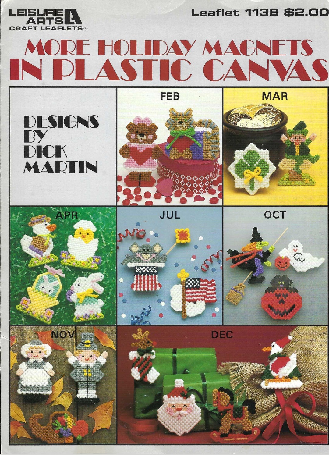 More Holiday Magnets Plastic Canvas/Leisure Arts 1138 - Etsy Portugal