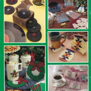 May include: A collection of handmade coasters and decorative items, including record-shaped coasters, Christmas wreath coasters, and teapot-shaped coasters. The coasters are in various colors and designs, perfect for home decor.