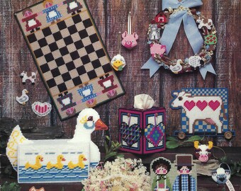 Livre De Motifs American School Of Needlework - 'Bathroom Frogs' Pour Canevas Plastique - Occasion