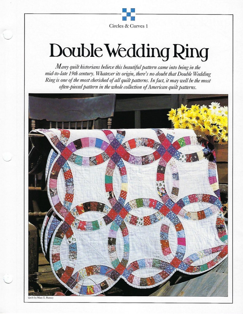 Double Wedding Ring Quilt Pattern Best Loved Quilts Baby Etsy