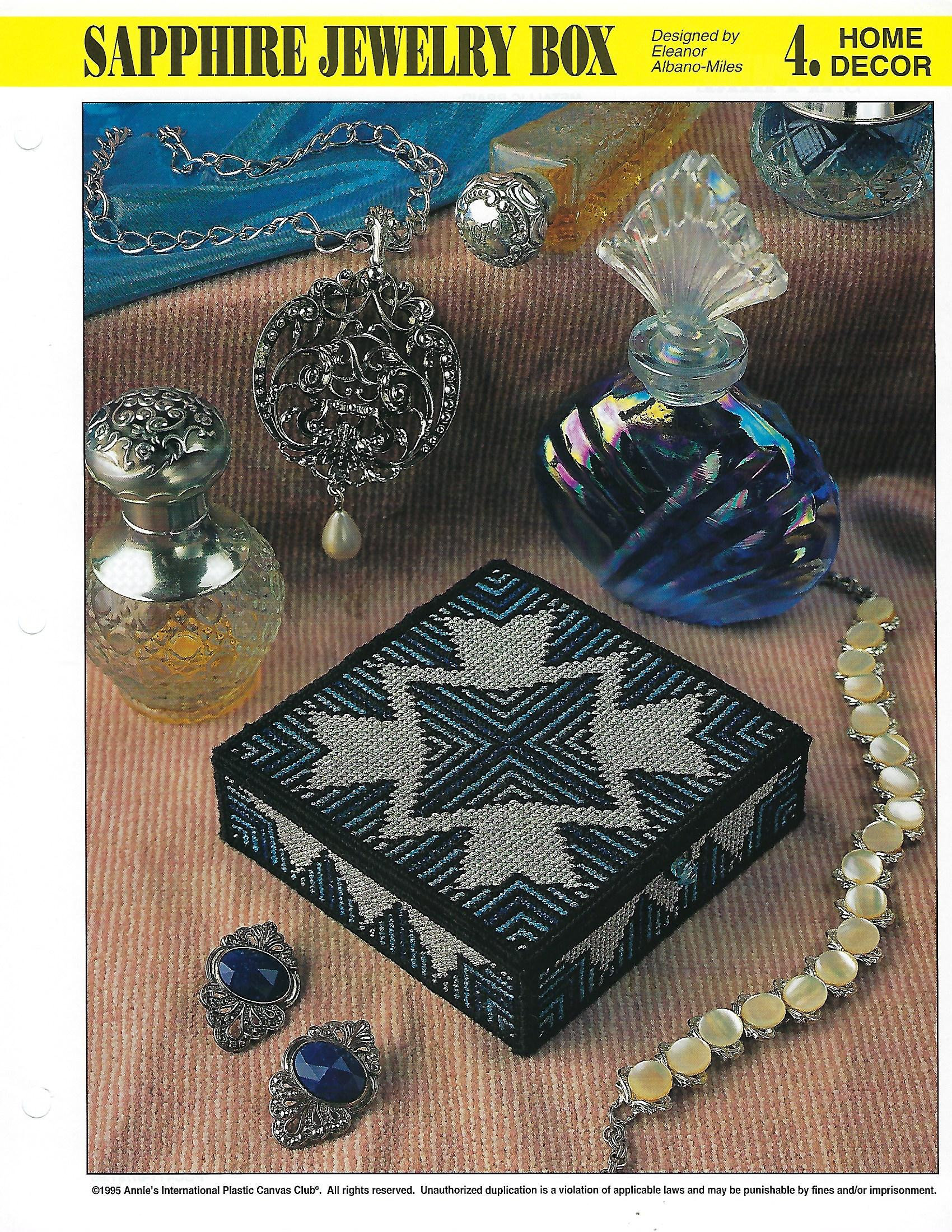 Sapphire Jewelry Box Plastic Canvas Pattern Annie's International