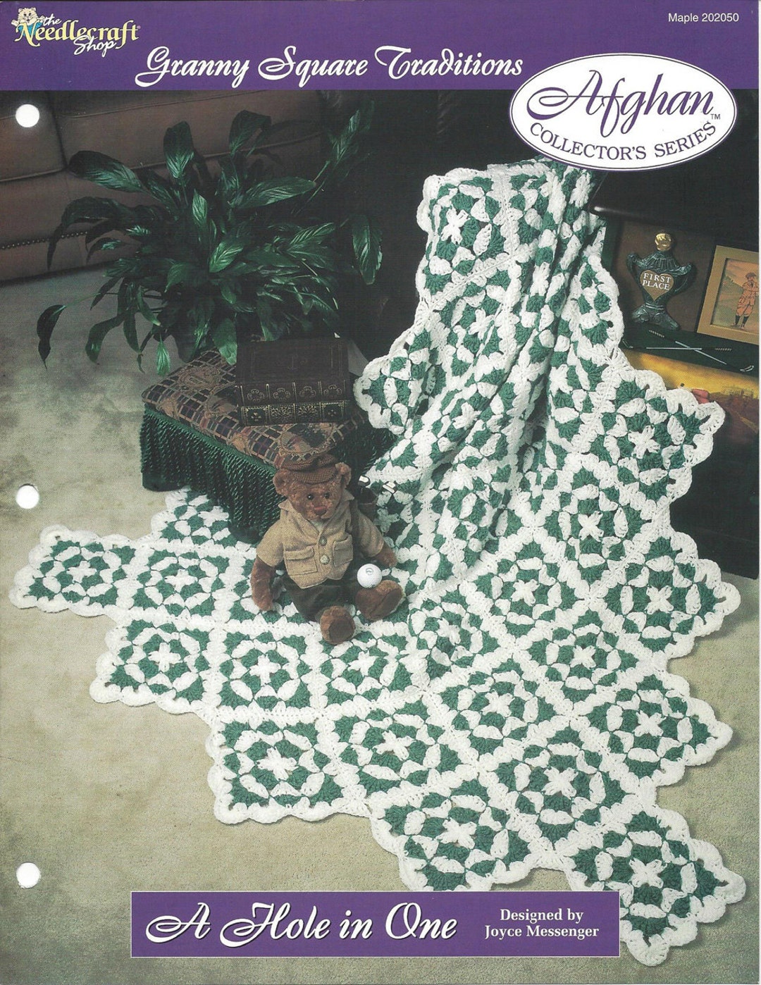 A Hole in One Crochet Afghan Pattern Afghan Collector's Etsy