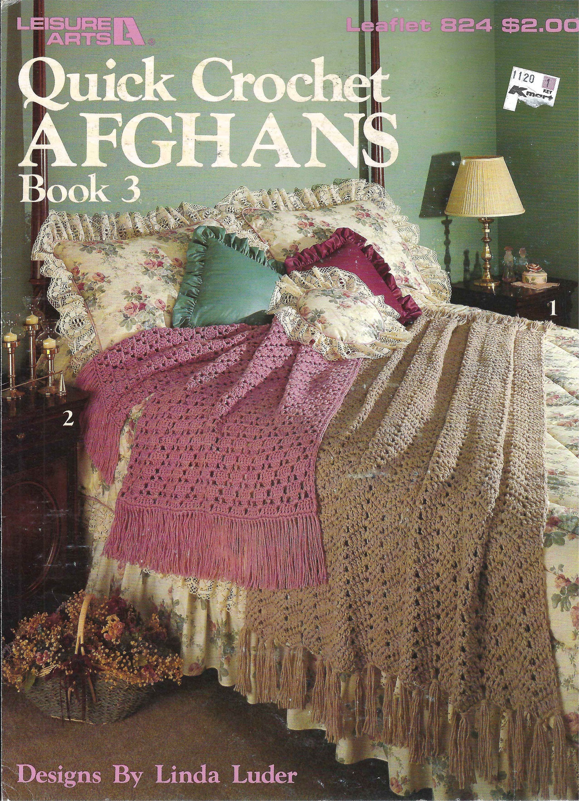 Three Patterns Book Quick Crochet Afghans Book 3 Pattern Book/leisure Arts #824 - Etsy