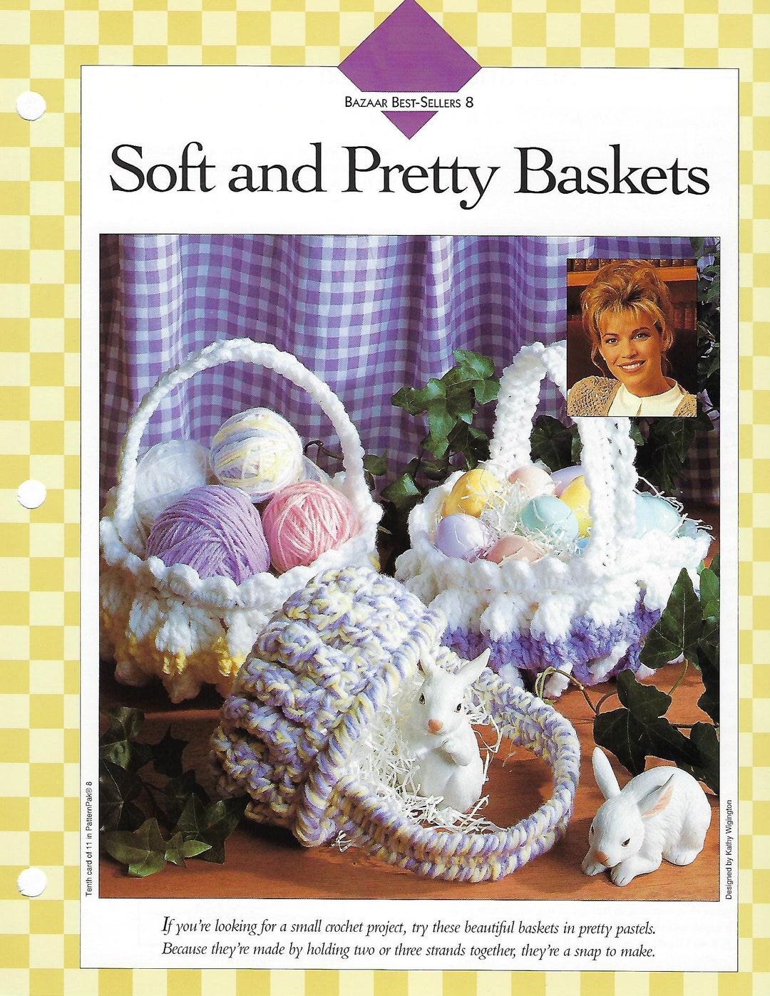 Soft and Pretty Baskets Crochet Pattern Vanna's Afghan & - Etsy