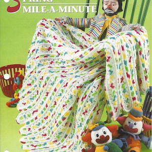 Spring Mile A Minute Crochet Afghan Pattern/Annie&#39;s Crochet Quilt & Afghan Pattern Club
