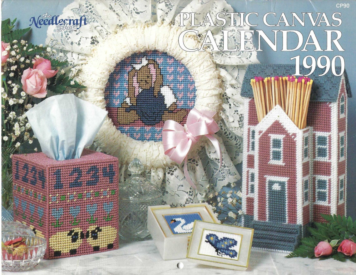 Plastic Canvas Calendar 1990 Pattern Book the Needlecraft Etsy