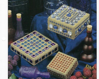 Bejeweled Boxes Plastic Canvas Pattern/Annie's International Pattern Club